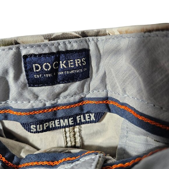 Dockers Supreme Flex Camouflage Print Mens Shorts W31 Cotton Blend - Picture 4 of 7